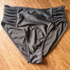 High Waisted Black Bathing Suit Bottom